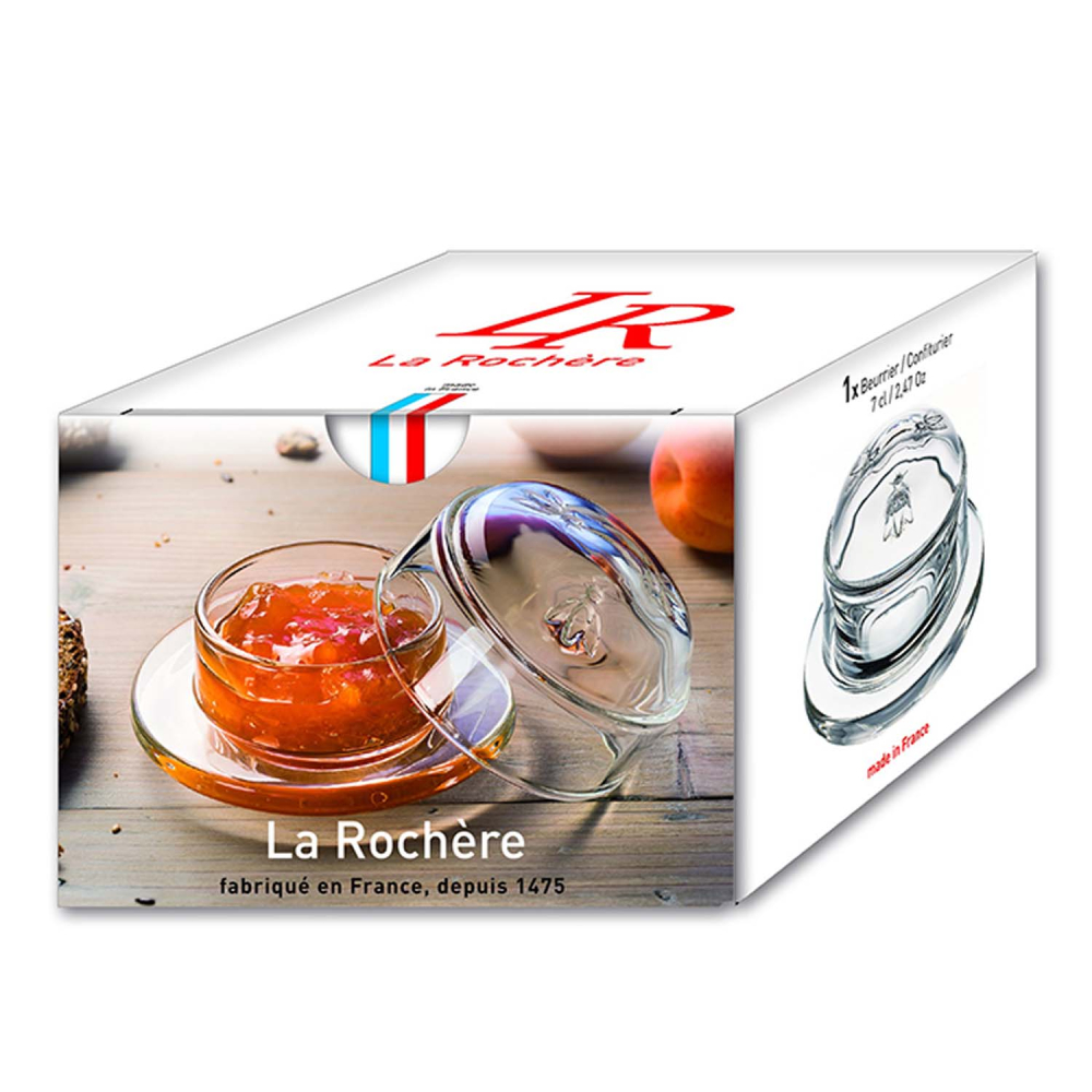 Масленка круглая с крышкой La Rochere ABEILLE, выс. 6,5 см, диам. 9,5 см, 70 мл