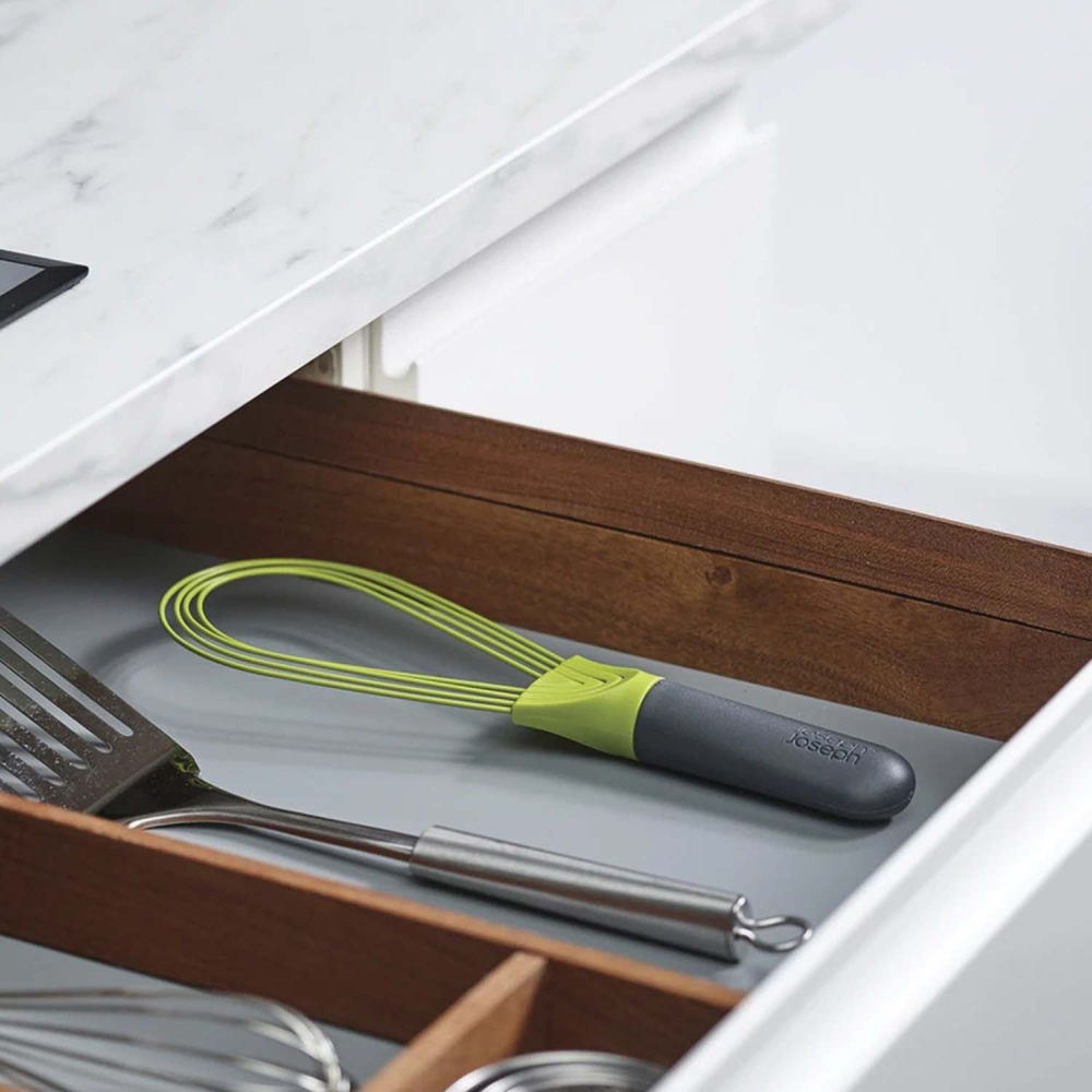 Силиконовый венчик-лопатка 2-в-1 Joseph Joseph Twist, серый, 28 х 9,0 х 3,0 см