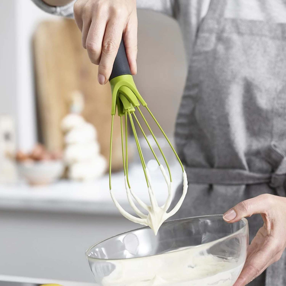 Силиконовый венчик-лопатка 2-в-1 Joseph Joseph Twist, серый, 28 х 9,0 х 3,0 см