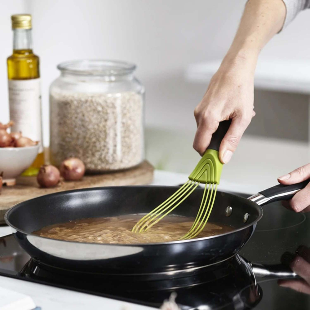 Силиконовый венчик-лопатка 2-в-1 Joseph Joseph Twist, серый, 28 х 9,0 х 3,0 см