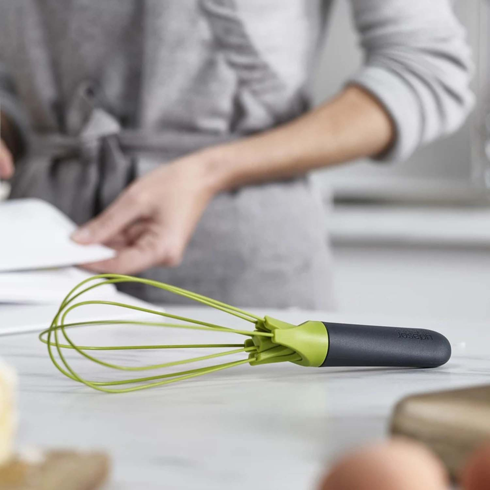 Силиконовый венчик-лопатка 2-в-1 Joseph Joseph Twist, серый, 28 х 9,0 х 3,0 см