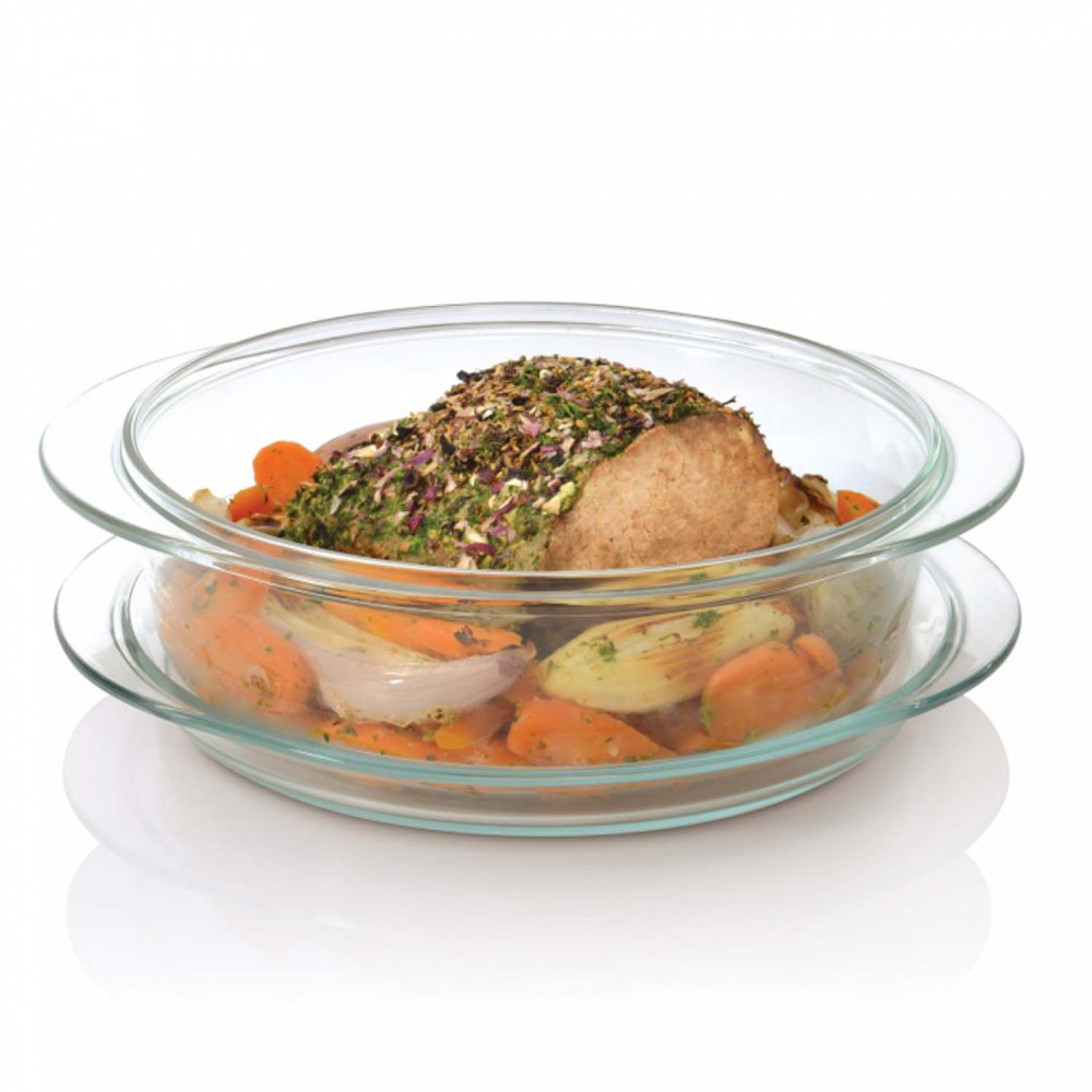 Форма для запікання з кришкою BergHOFF, скляна, 30 х 26,5 см, 3 л