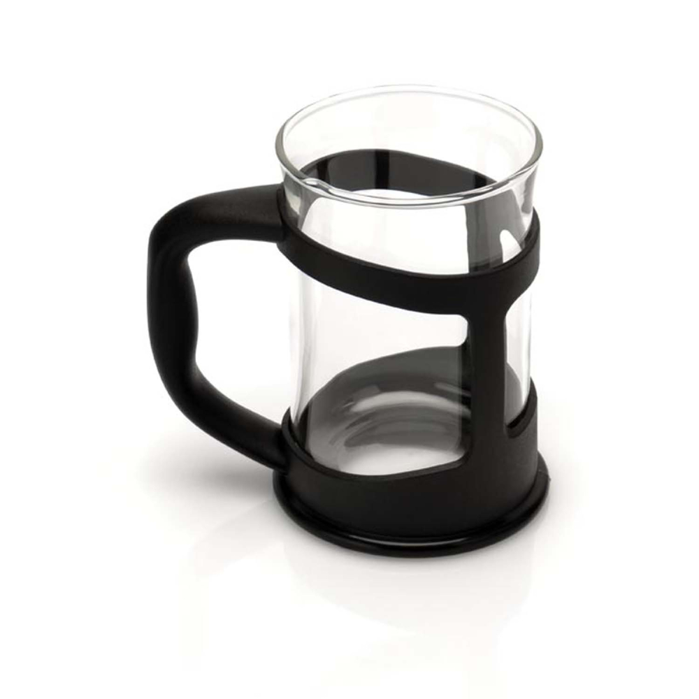 Стакан BergHOFF для чая стеклянный , в черной подставке, 200 мл, 2 шт.