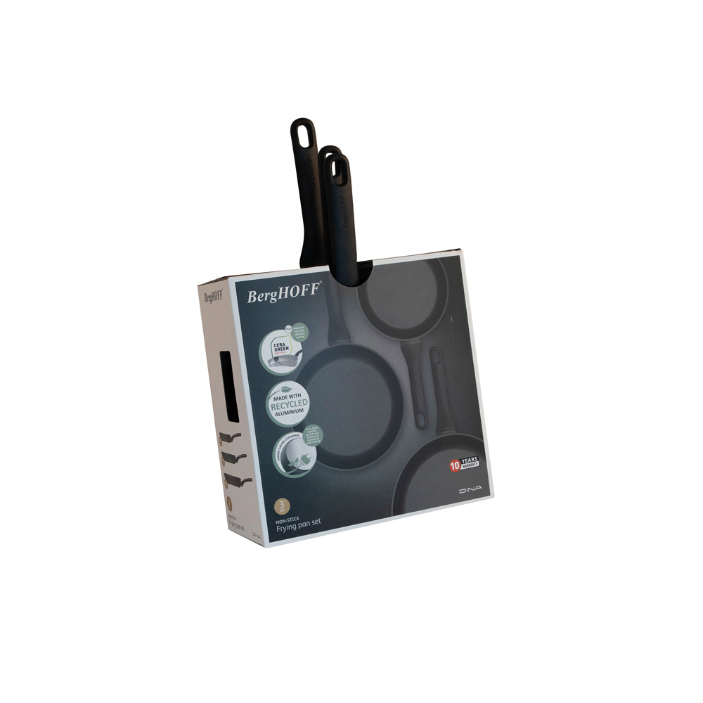 Набор сковород с антипригарным покрытием BergHOFF DiNA HELIX, диам. 20/24/28 см, 3 пр.