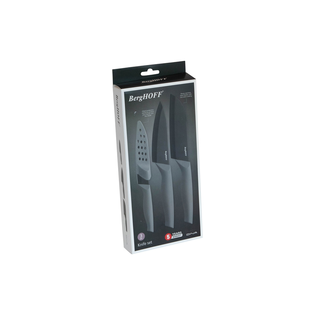 Набір ножів з покриттям BergHOFF DiNA VECTOR з чохлами, 3 пр.