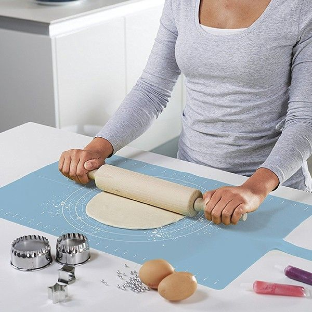 Силиконовый коврик для теста Joseph Joseph Food Prep, голубой, 74 х 37,5 х 01 см