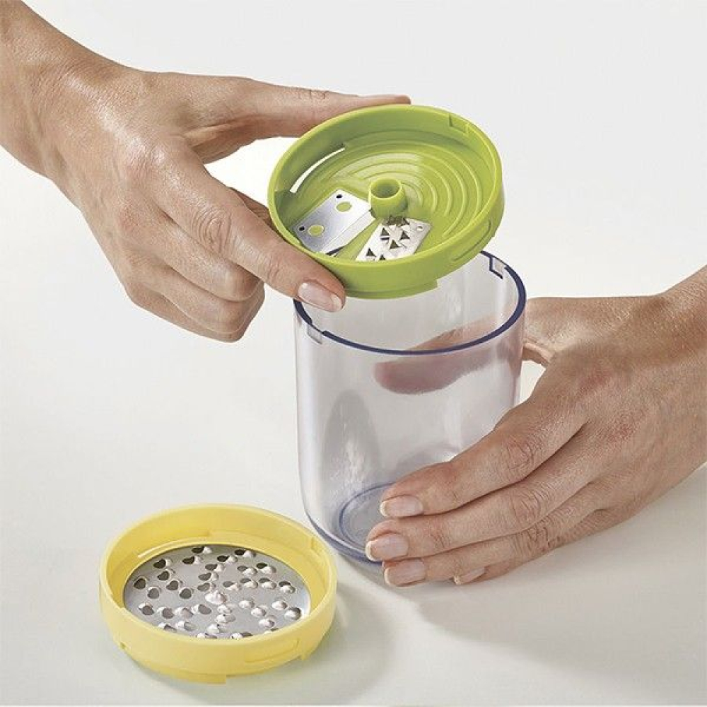 Овощерезка ручная спиральная 3-в-1 с тремя сменными насадками Joseph Joseph GADGETS, 7,8 х 7,8 х 16 см