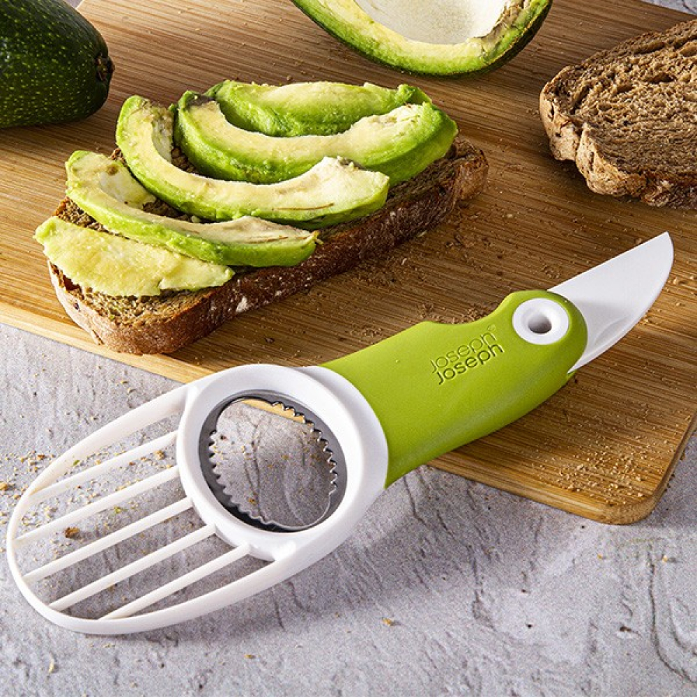 Ніж для авокадо 3-в-1 Joseph Joseph GADGETS, зелений, 6,6 х 1,8 х 18 см