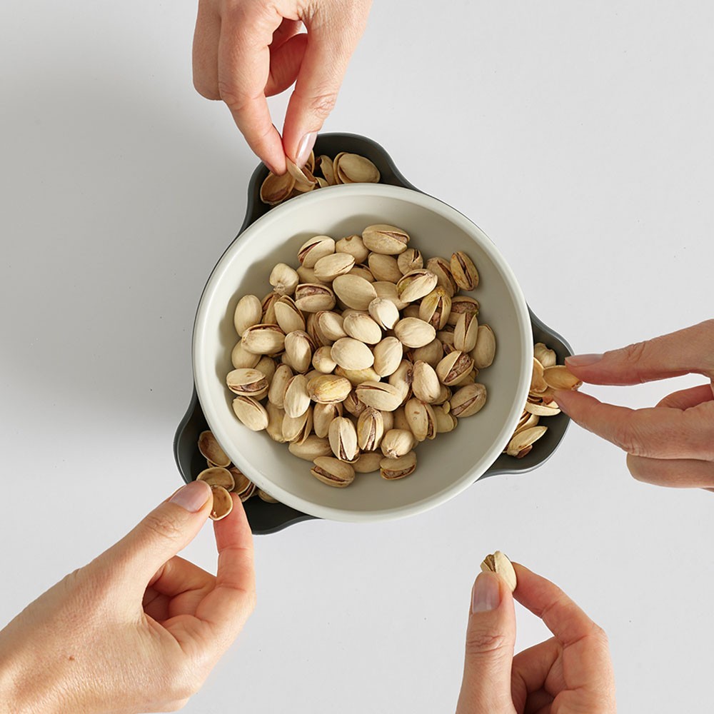 Двухуровневое блюдо с поддоном для сбора отходов Joseph Joseph Double Dish, серый, 6,2 х 17,8 х 16,8 см