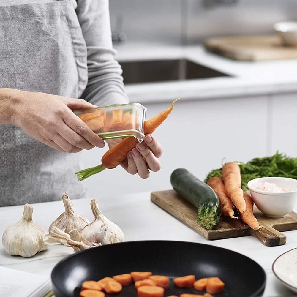 Нож для очистки с резервуаром для кожуры Joseph Joseph, зеленый, 14,0 х 6,0 х 3,0 см