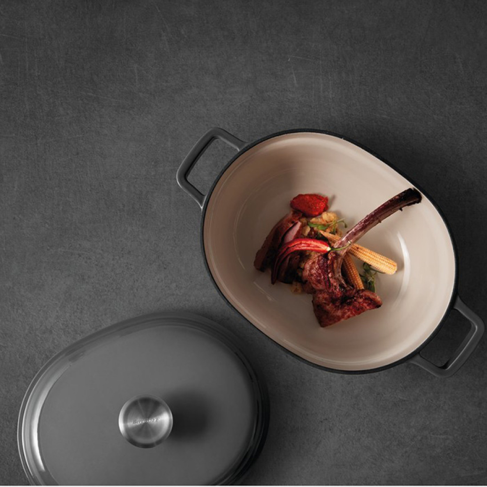 Каструля чавунна овальна BergHOFF GEM, 35 х 22 см, 4,1 л