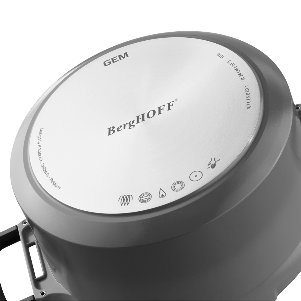 Кастрюля с антипригарным покрытием BergHOFF STAY COOL, серый, диам. 20 см, 2,8 л