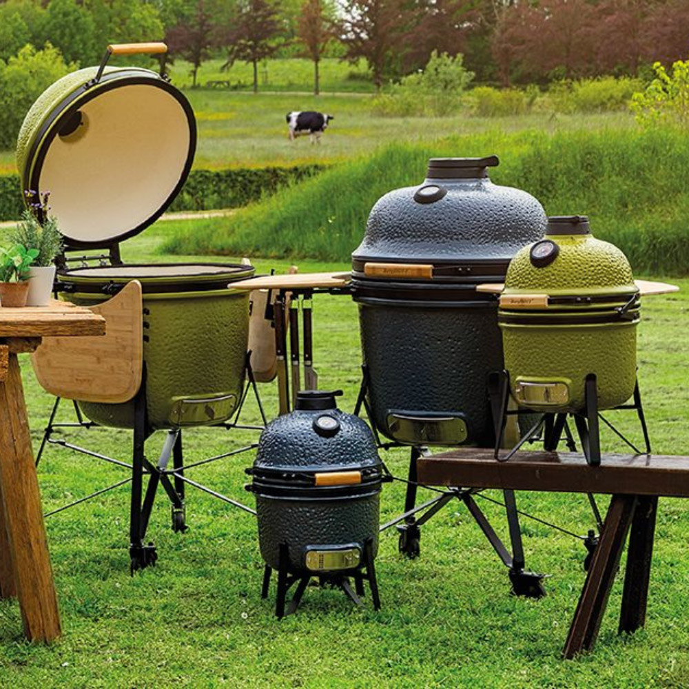 Большой керамический гриль-печь BergHOFF, серый