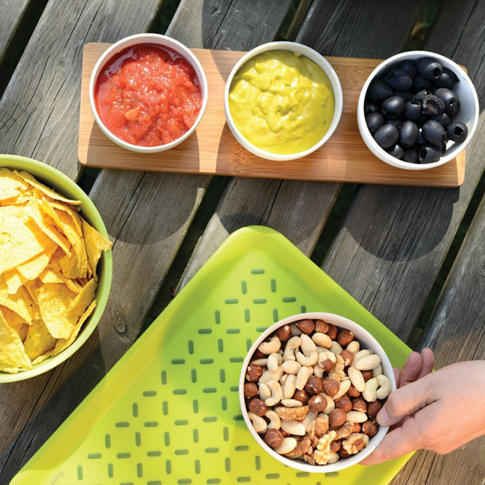 Набір креманок CookCo для закусок на бамбуковій підставці, 4 шт.