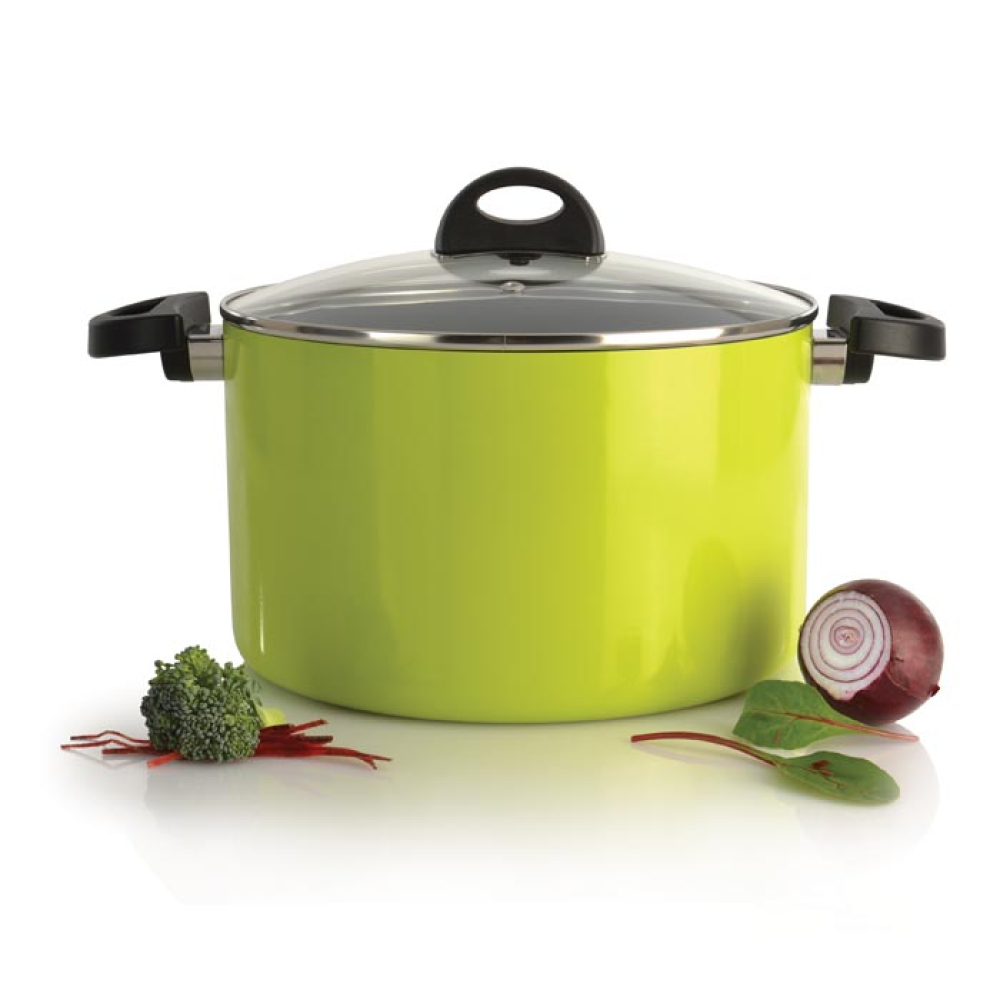 Каструля BergHOFF ECLIPSE з кришкою, зелена, діам. 24 см, 6,6 л