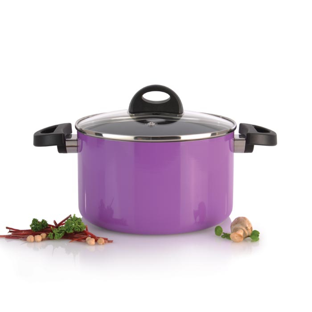 Каструля BergHOFF ECLIPSE з кришкою, фіолетова, діам. 20 см, 3,7 л