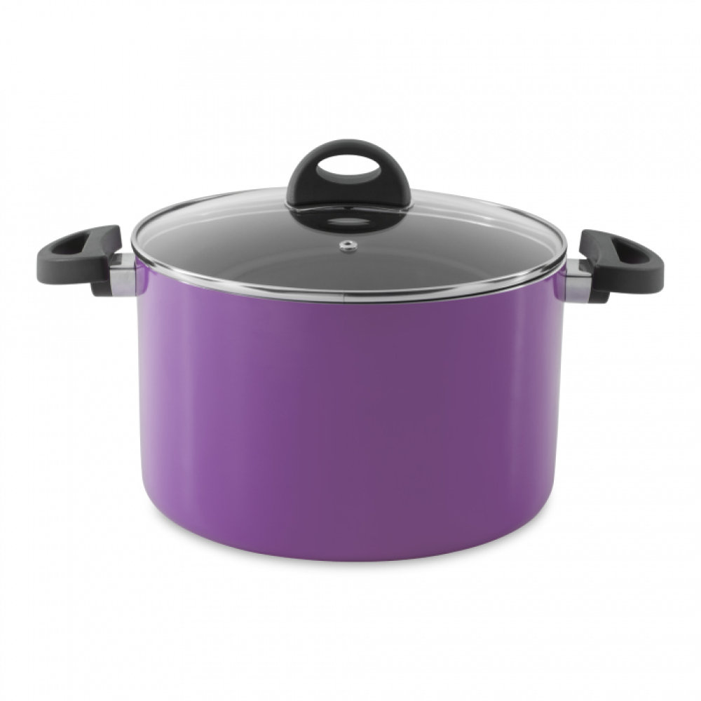 Каструля BergHOFF ECLIPSE з кришкою, фіолетова, діам. 24 см, 6,6 л