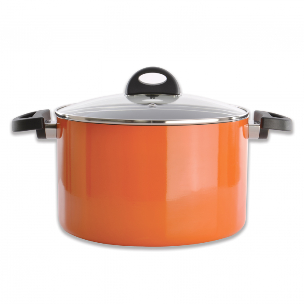 Каструля BergHOFF ECLIPSE з кришкою, помаранчева, діам. 24 см, 6,6 л