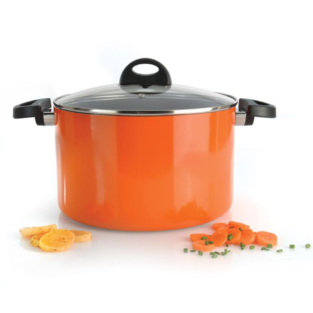 Каструля BergHOFF ECLIPSE з кришкою, помаранчева, діам. 24 см, 6,6 л