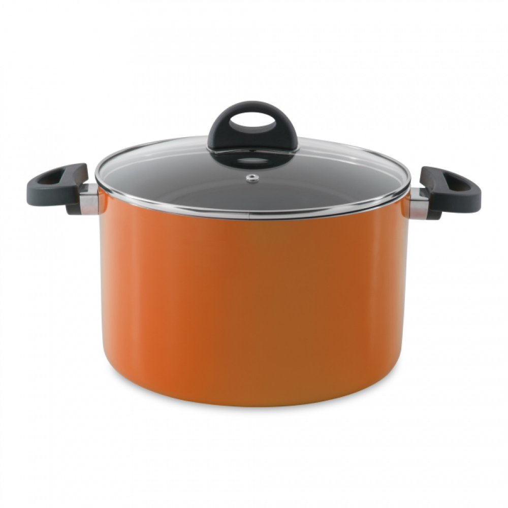 Каструля BergHOFF ECLIPSE з кришкою, помаранчева, діам. 24 см, 6,6 л