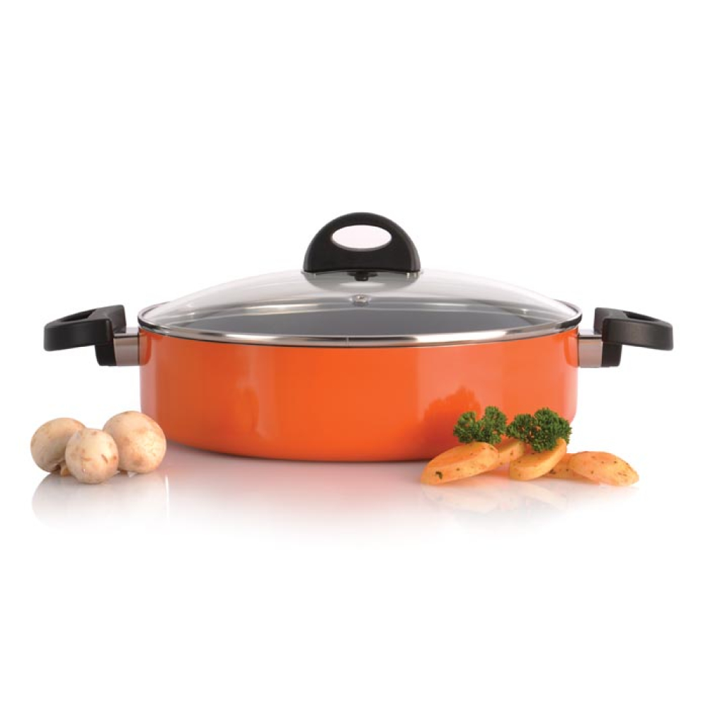 Сотейник BergHOFF ECLIPSE с крышкой, оранжевый, диам. 26 см, 3,2 л