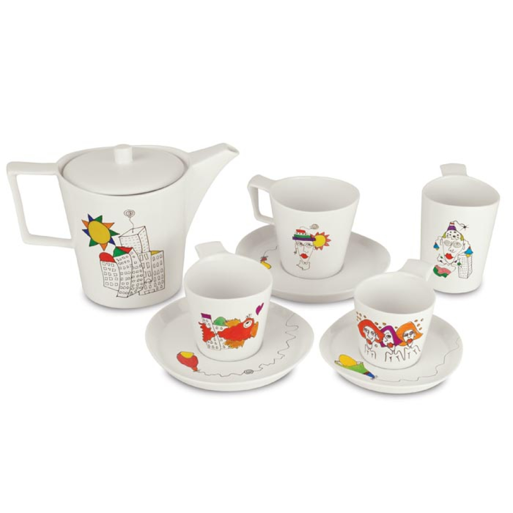 Чашка для кави BergHOFF ECLIPSE із блюдцем, 180 мл, 2 шт.