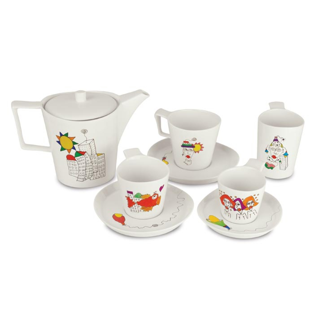 Чашка для сніданку BergHOFF ECLIPSE із блюдцем, 400 мл, 2 шт.