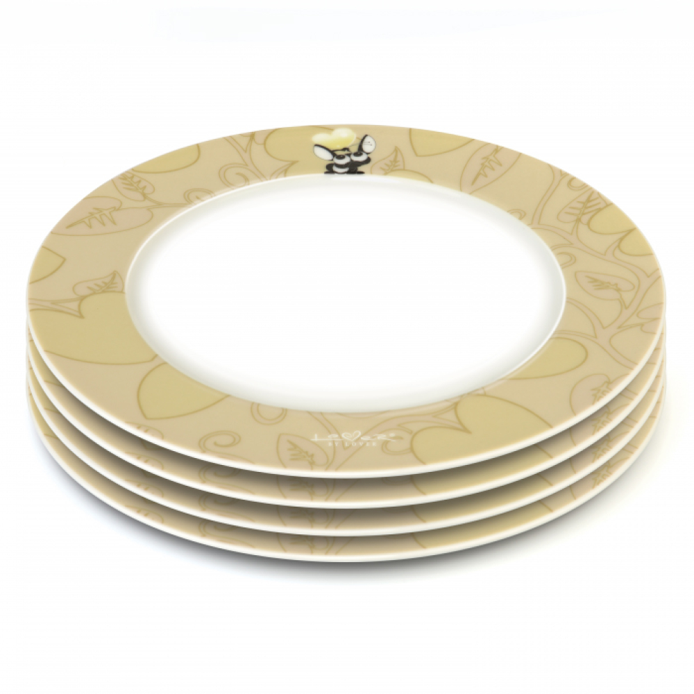 Тарелка желтая BergHOFF Lover by Lover, диам. 21,5 см, 4 шт.