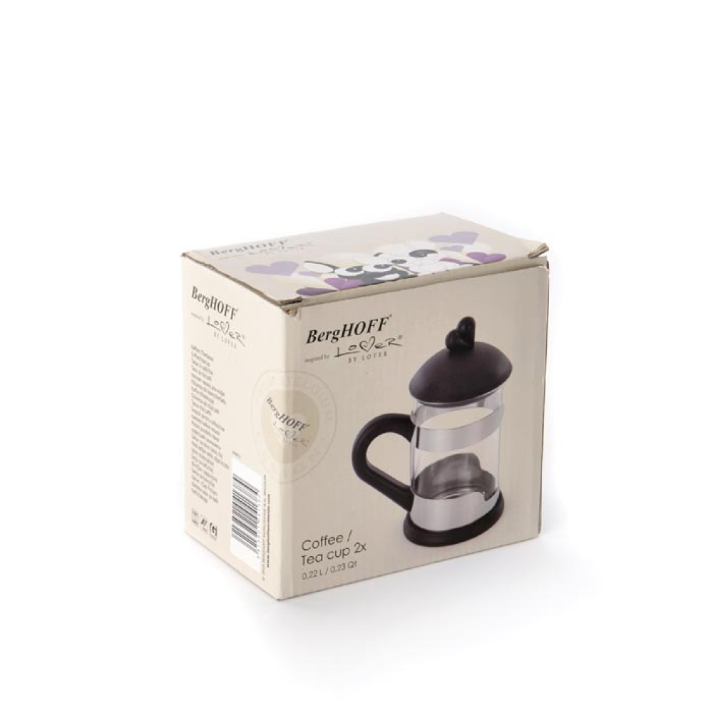 Набір склянок BergHOFF Lover by Lover із кришками, 220 мл, 2 шт.