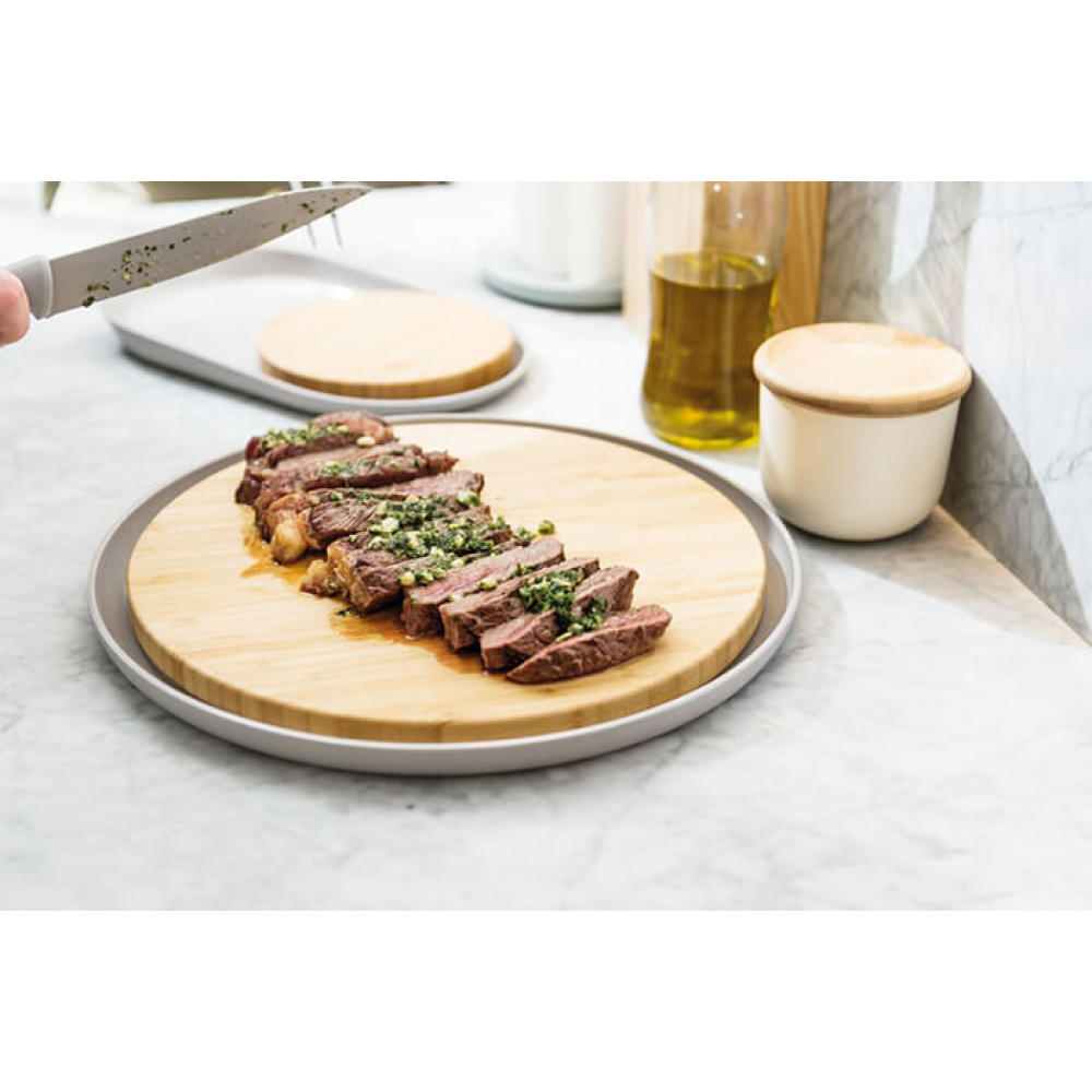 Доска кухонная с подставкой BergHOFF LEO, круглая, диам. 36 см