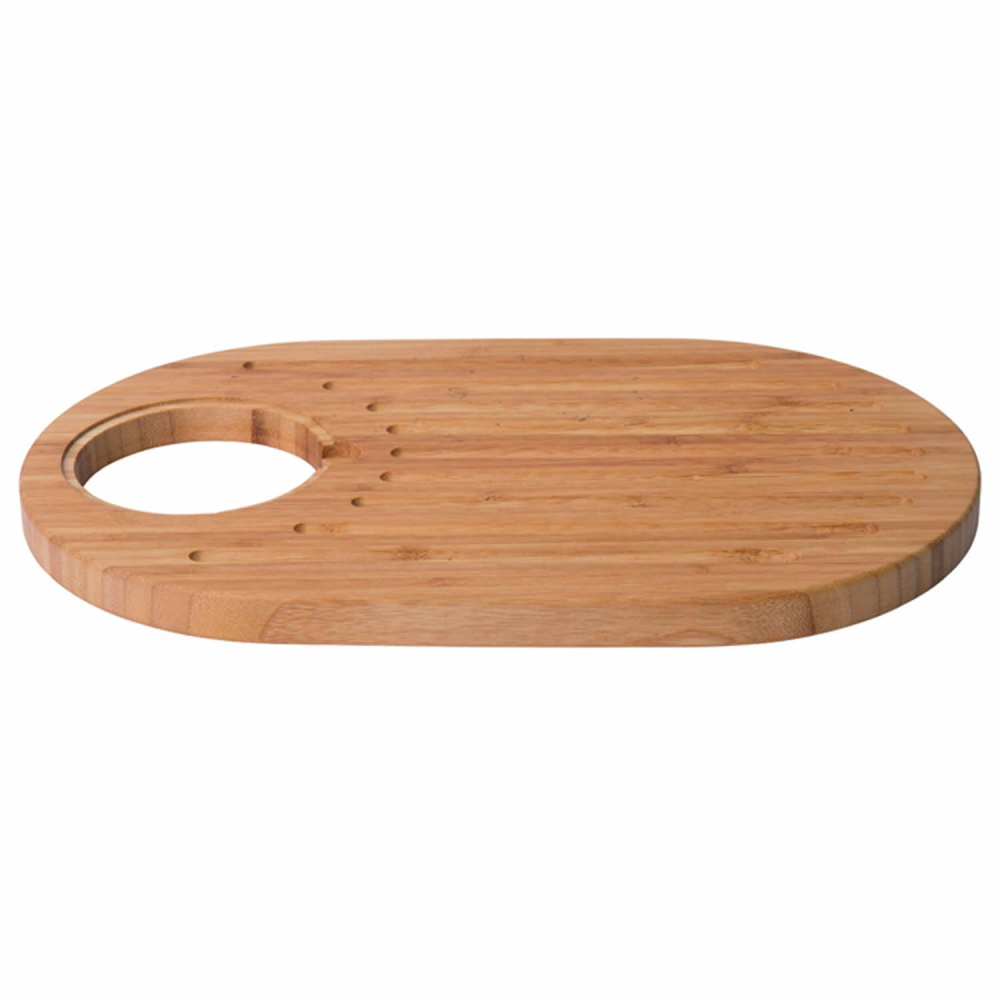 Доска для нарезки BergHOFF LEO, с поддоном и емкостью для соуса, 39 х 23 х 2,5 см