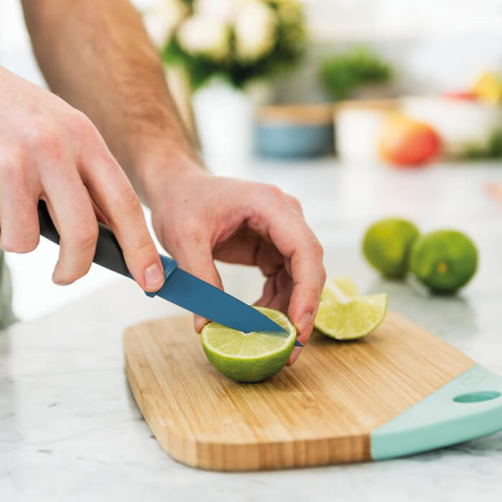 Ніж для чищення овочів BergHOFF LEO, з покриттям, блакитний, 8,5 см