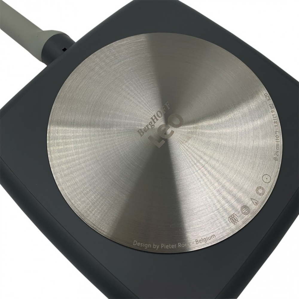 Сковорода-гриль з антипригарним покриттям BergHOFF LEO SHADOW, 24 х 24 см, 1,8 л