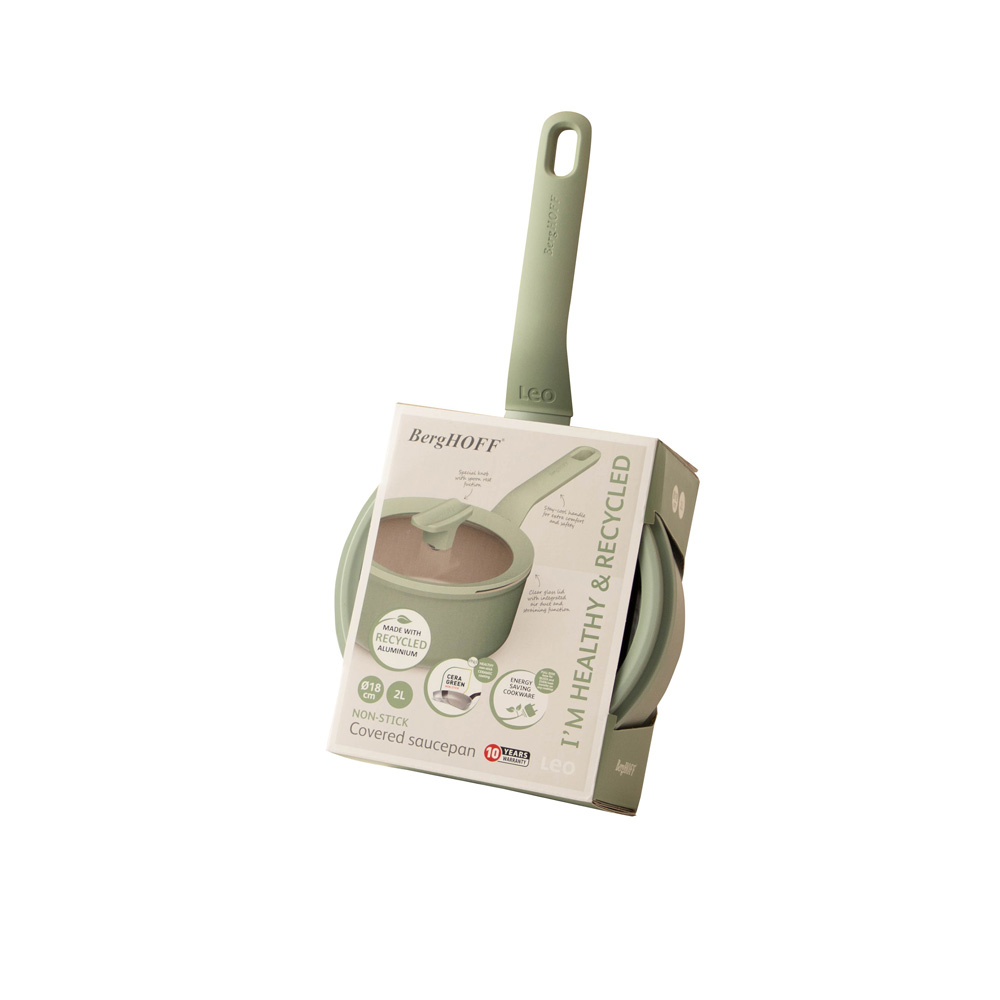 Ківш з антипригарним покриттям BergHOFF LEO BALANCE Sage, діам. 18 см, 2 л