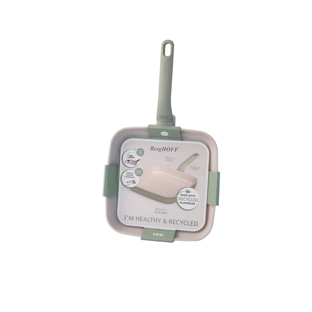 Сковорода-гриль з антипригарним покриттям BergHOFF LEO BALANCE Sage, 24 x 24 см, 1,8 л