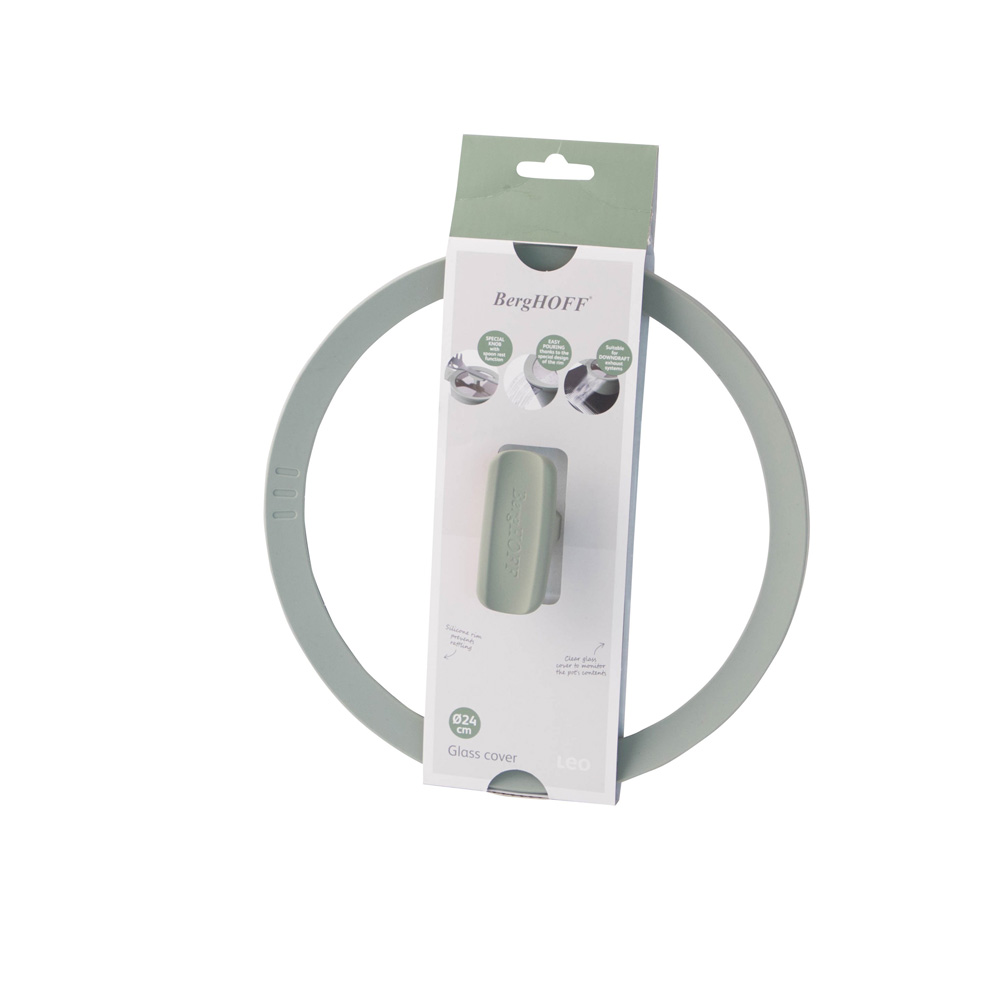 Кришка скляна BergHOFF LEO BALANCE Sage, діам. 24 см