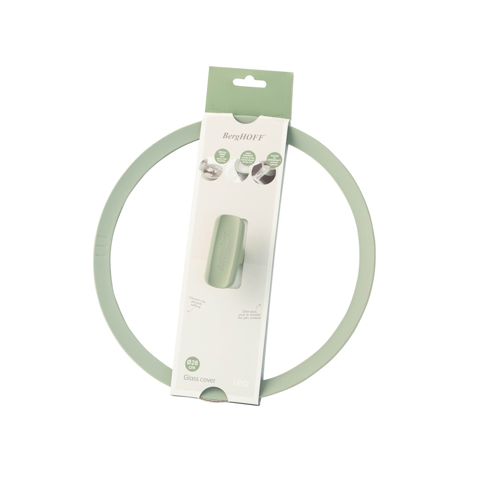 Крышка стеклянная BergHOFF LEO BALANCE Sage, диам. 28 см