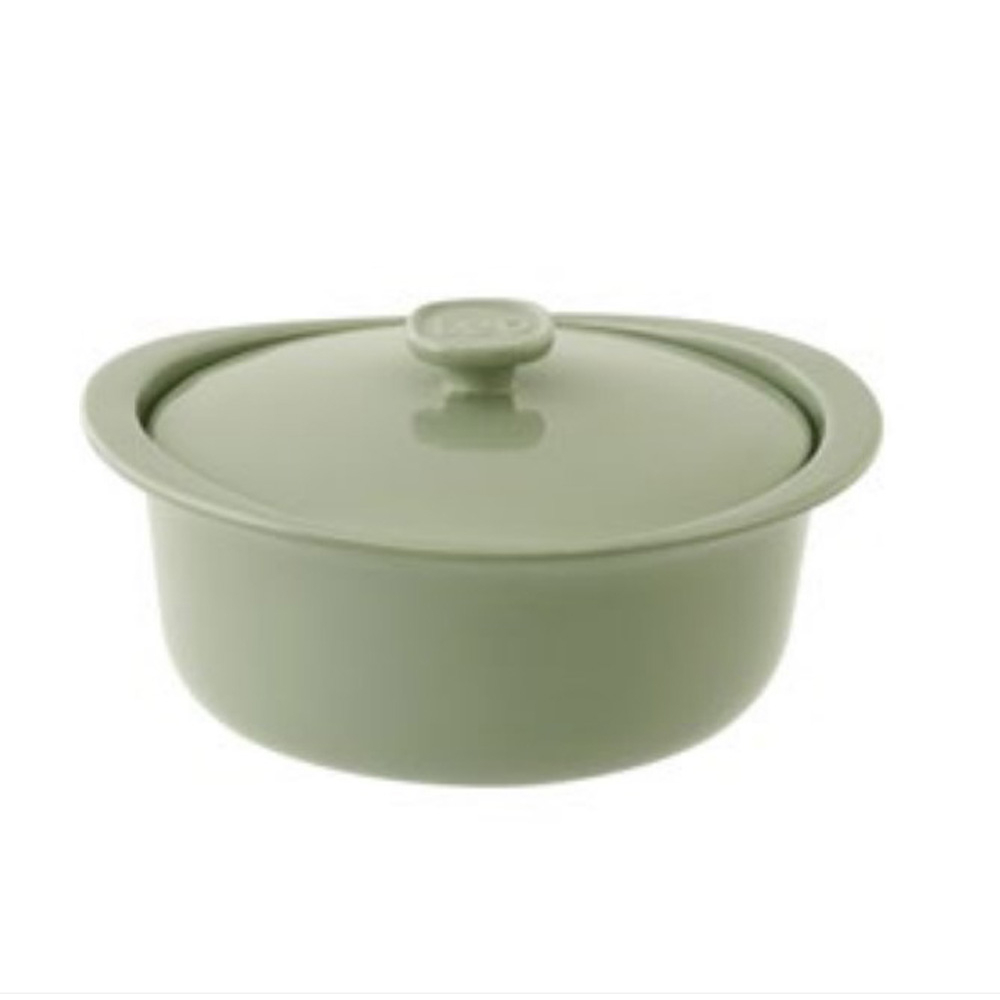 Форма с крышкой круглая BergHOFF LEO BALANCE, зеленый, керамика, диам. 24 см, 4,5 л