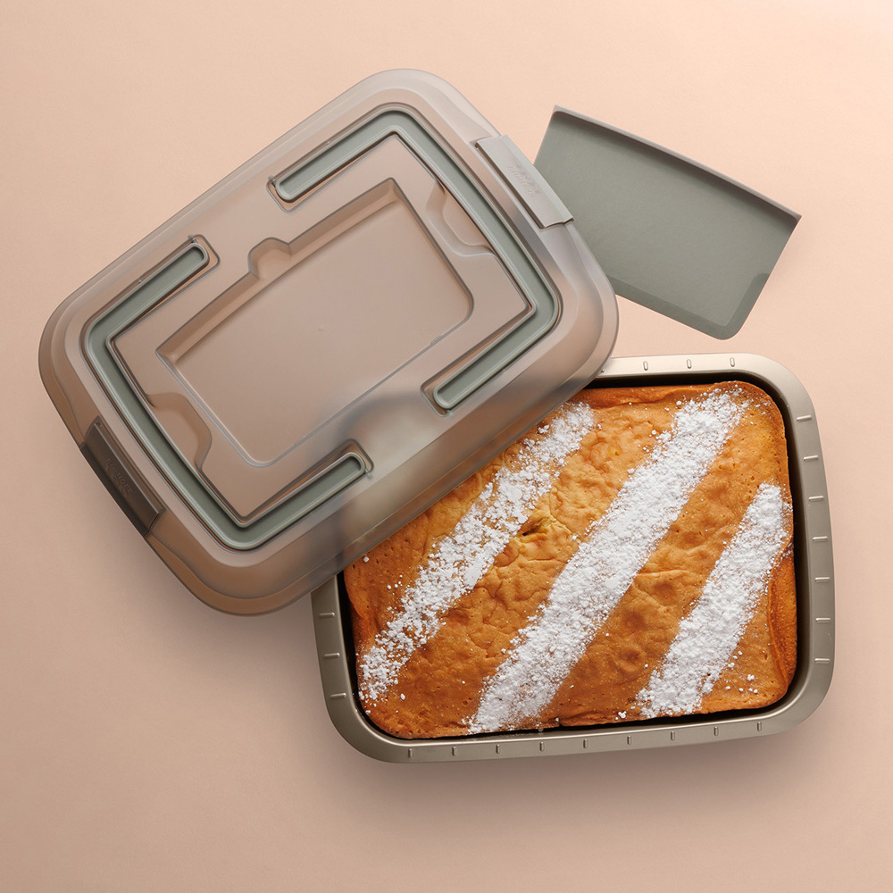Форма для выпечки BergHOFF LEO BALANCE с крышкой и слайсером, прямоугольная, 38,5 x 29 x 8,5 см