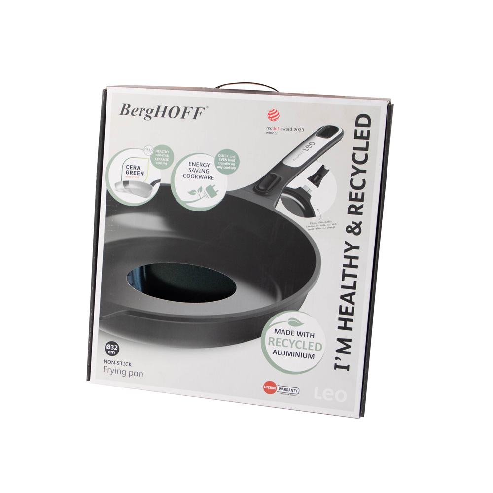 Сковорода с антипригарным покрытием BergHOFF LEO PHANTOM, диам. 32 см, 3,9 л