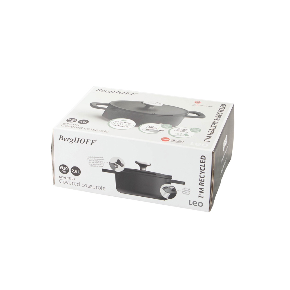 Каструля з антипригарним покриттям BergHOFF LEO PHANTOM, діам. 20 см, 2,6 л