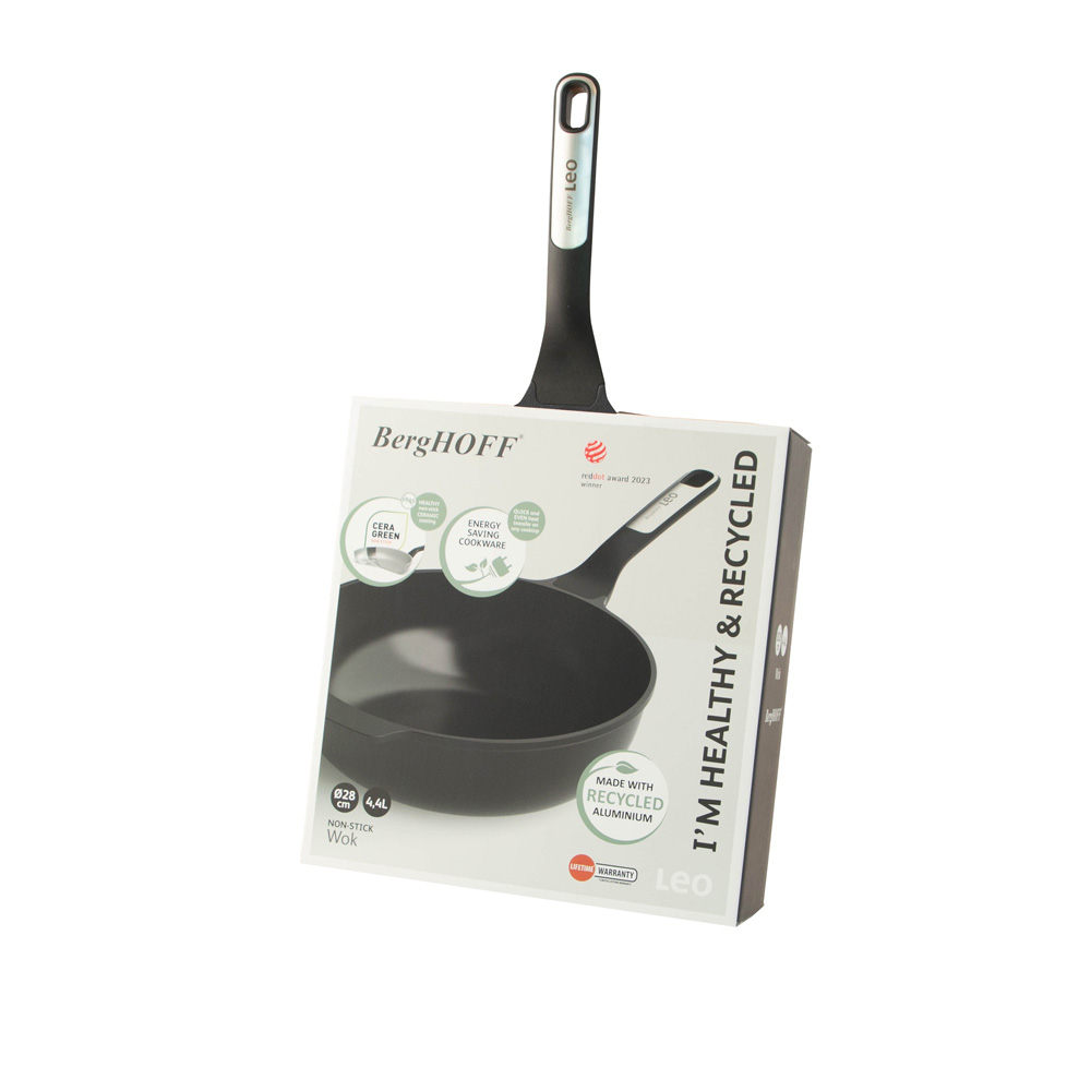 Сковорода-вок с антипригарным покрытием BergHOFF LEO PHANTOM, диам. 28 см, 4,4 л