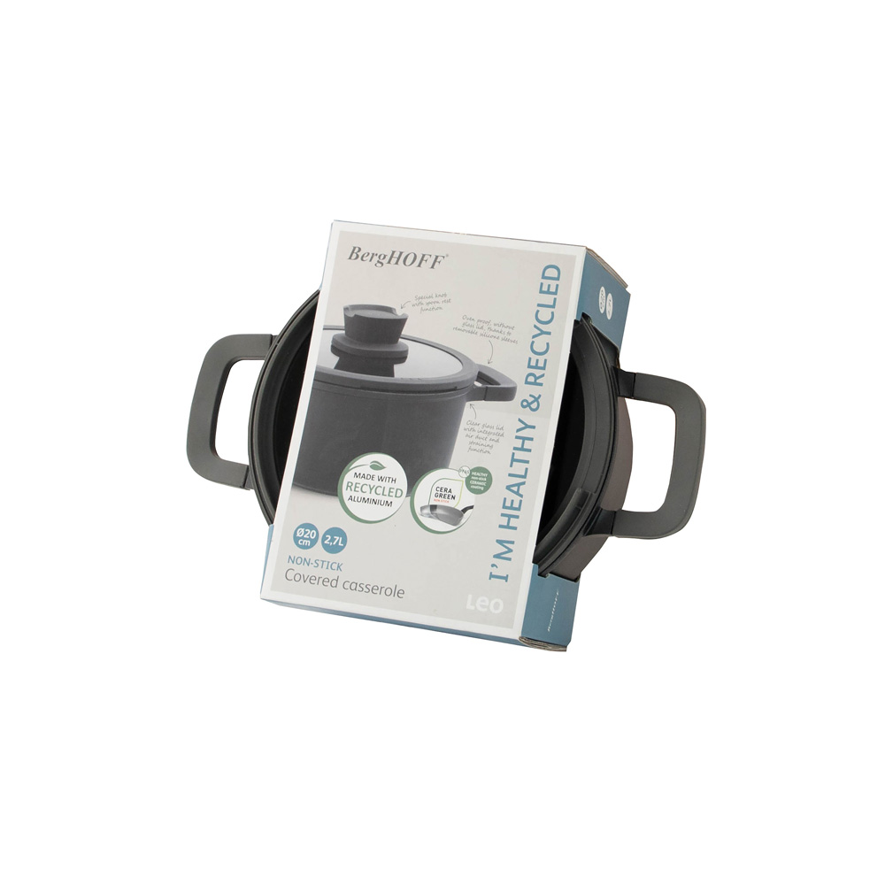 Каструля з антипригарним покриттям BergHOFF LEO STONE+, діам. 20 см, 2,7 л
