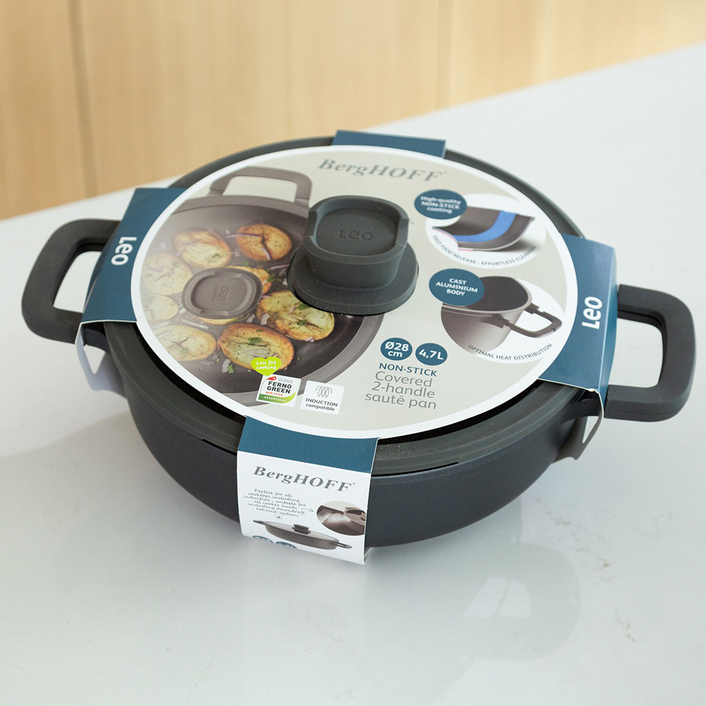 Сотейник з антипригарним покриттям BergHOFF LEO STONE+, діам. 28 см, 4,7 л