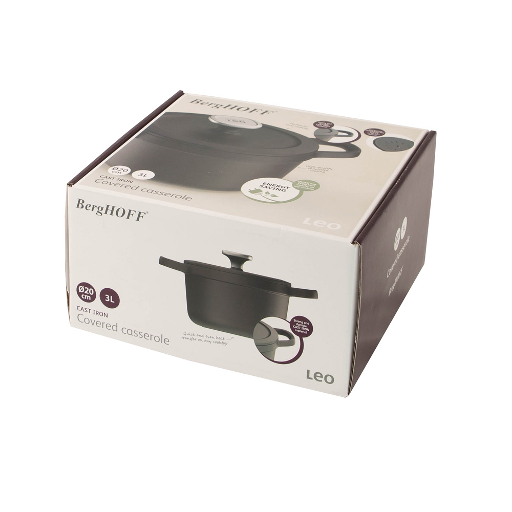 Каструля BergHOFF LEO GRAPHITE, чавун, діам. 20 см, 3 л