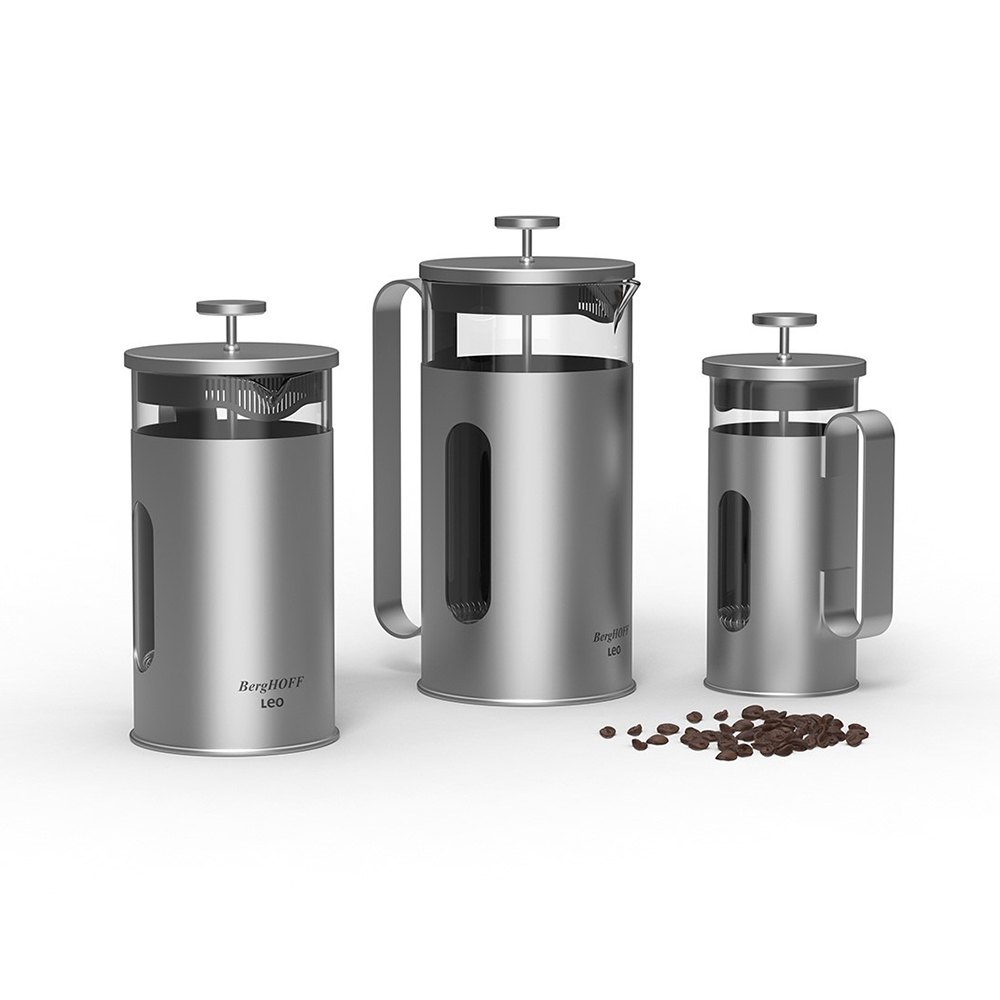 Френч-пресс стеклянный в металлической подставке BergHOFF LEO, 1 л