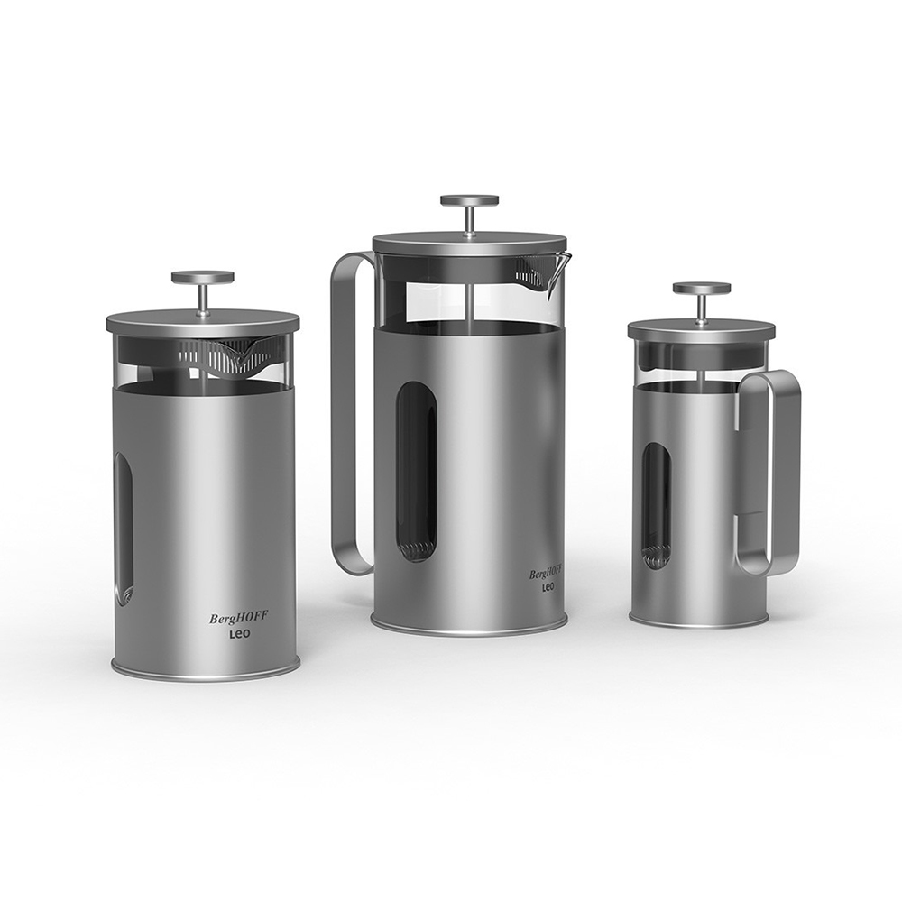 Френч-пресс стеклянный в металлической подставке BergHOFF LEO, 1 л