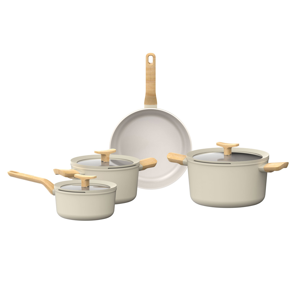Набор посуды с антипригарным покрытием BergHOFF LEO BALANCE Cream, 7 пр.