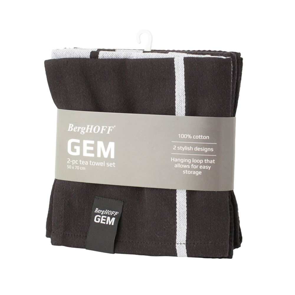Набір рушників BergHOFF GEM, темні, бавовна, 2 шт.