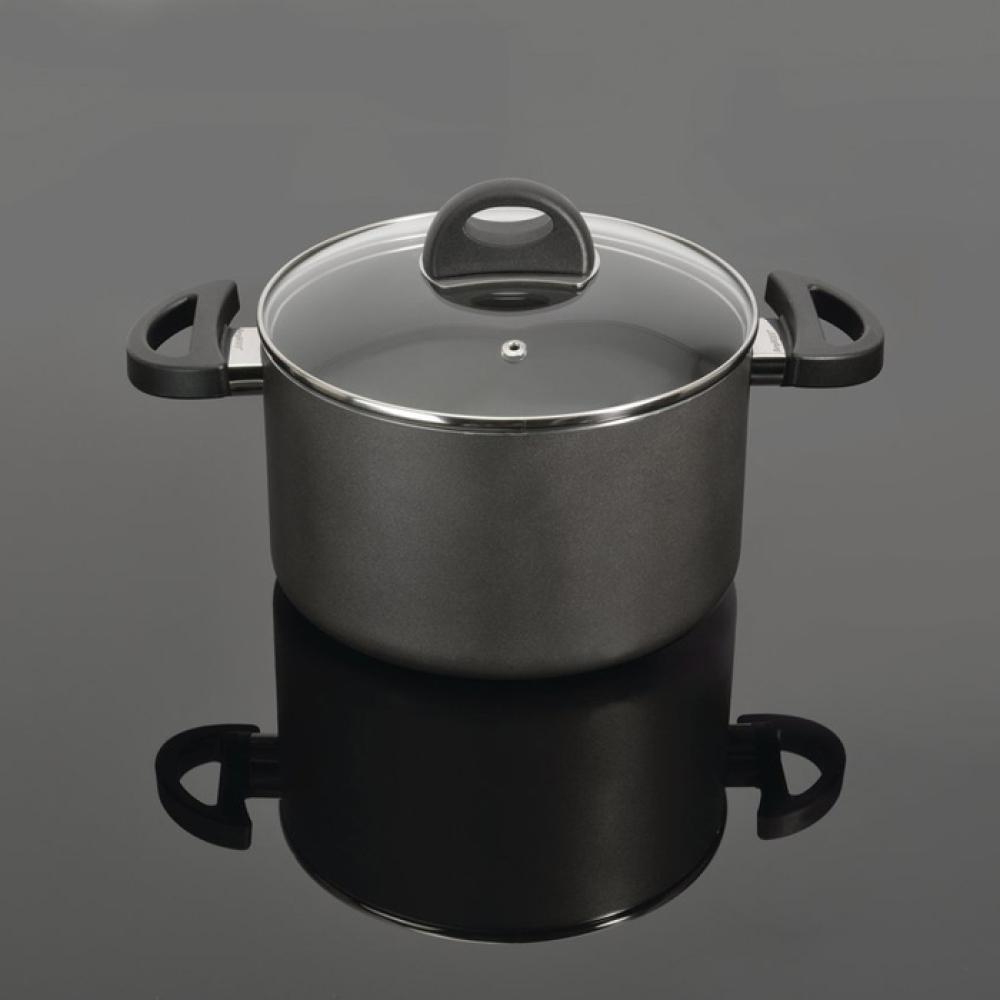 Каструля з кришкою BergHOFF ECLIPSE, чорна, діам. 20 см, 3,7 л